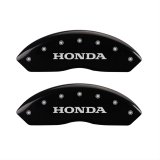 MGP 4 Caliper Covers Engraved Front & Rear Honda Black finish silver ch thumbnail 1