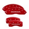 MGP 4 Caliper Covers Engraved Front & Rear Honda Red finish silver ch thumbnail 8