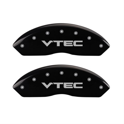 MGP 4 Caliper Covers Engraved Front & Rear Vtech Black finish silver ch thumbnail 1