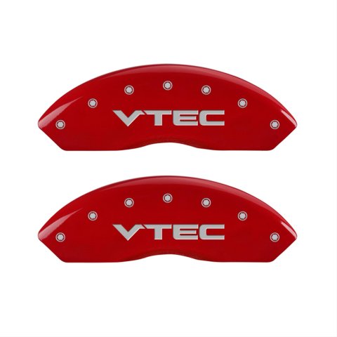 MGP 4 Caliper Covers Engraved Front & Rear Vtech Red finish silver ch thumbnail 1