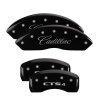 MGP 4 Caliper Covers Engraved Front Cursive/Cadillac Engraved Rear CTS4 Black finish silver ch thumbnail 8