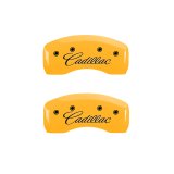 MGP 4 Caliper Covers Engraved Front Cursive/Cadillac Engraved Rear CTS4 Black finish silver ch thumbnail 9