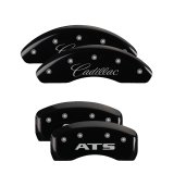 MGP 4 Caliper Covers Engraved Front Cursive/Cadillac Engraved Rear CTS Black finish silver ch thumbnail 7