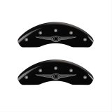 MGP 4 Caliper Covers Engraved Front & Rear Style 1/Chrysler Wing Black finish silver ch thumbnail 4