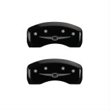MGP 4 Caliper Covers Engraved Front & Rear Style 1/Chrysler Wing Black finish silver ch thumbnail 5