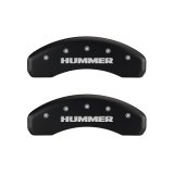 MGP 4 Caliper Covers Engraved Front & Rear Hummer Red finish silver ch thumbnail 5