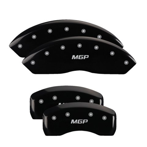 MGP 4 Caliper Covers Engraved Front & Rear MGP Black finish silver ch thumbnail 3