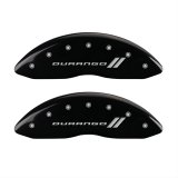 MGP 4 Caliper Covers Engraved Front & Rear With stripes/Durango Black finish silver ch thumbnail 1