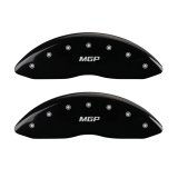 MGP Front set 2 Caliper Covers Engraved Front MGP Black finish silver ch thumbnail 1