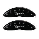 MGP 4 Caliper Covers Engraved Front & Rear GM Style/Hybrid Black finish silver ch thumbnail 7