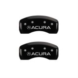 MGP 4 Caliper Covers Engraved Front & Rear Acura Black finish silver ch thumbnail 2