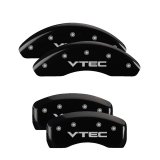 MGP 4 Caliper Covers Engraved Front & Rear Vtech Black finish silver ch thumbnail 3