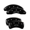 MGP 4 Caliper Covers Engraved Front & Rear Bowtie Black finish silver ch thumbnail 8
