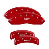 MGP 4 Caliper Covers Engraved Front & Rear MGP Red finish silver ch thumbnail 2
