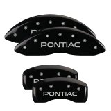 MGP 4 Caliper Covers Engraved Front & Rear Pontiac Black finish silver ch thumbnail 4