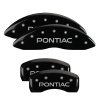 MGP 4 Caliper Covers Engraved Front & Rear Pontiac Black finish silver ch thumbnail 8