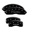 MGP 4 Caliper Covers Engraved Front Cursive/Cadillac Engraved Rear XLR Black finish silver ch thumbnail 8