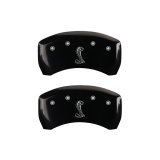 MGP 4 Caliper Covers Engraved Front & Rear Oval logo/Ford Black finish silver ch thumbnail 2
