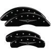 MGP 4 Caliper Covers Engraved Front & Rear Style 1/Chrysler Wing Black finish silver ch thumbnail 8