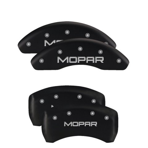 MGP 4 Caliper Covers Engraved Front & Rear MGP Black finish silver ch thumbnail 1