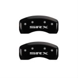 MGP 4 Caliper Covers Engraved Front Cursive/Cadillac Engraved Rear SRX Black finish silver ch thumbnail 2