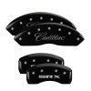 MGP 4 Caliper Covers Engraved Front Cursive/Cadillac Engraved Rear SRX Black finish silver ch thumbnail 8