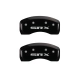 MGP 4 Caliper Covers Engraved Front Cursive/Cadillac Engraved Rear SRX Black finish silver ch thumbnail 9