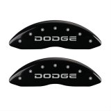 MGP 4 Caliper Covers Engraved Front & Rear Broken D/Dodge Black finish silver ch thumbnail 1