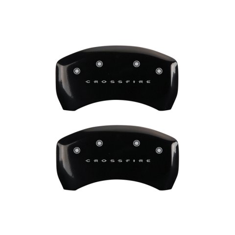 MGP 4 Caliper Covers Engraved Front & Rear Crossfire Black finish silver ch thumbnail 6