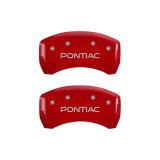 MGP 4 Caliper Covers Engraved Front & Rear Pontiac Red finish silver ch thumbnail 6