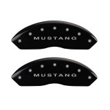 MGP 4 Caliper Covers Engraved Front Mustang Engraved Rear S197/Bar & Pony Black finish silver ch thumbnail 2