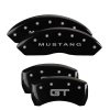 MGP 4 Caliper Covers Engraved Front Mustang Engraved Rear S197/GT Black finish silver ch thumbnail 5