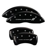 MGP 4 Caliper Covers Engraved Front & Rear With stripes/Dodge Black finish silver ch thumbnail 5