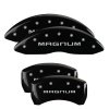 MGP 4 Caliper Covers Engraved Front & Rear Magnum Black finish silver ch thumbnail 8