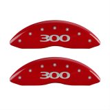 MGP 4 Caliper Covers Engraved Front & Rear 300 Red finish silver ch thumbnail 1