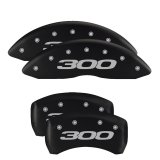 MGP 4 Caliper Covers Engraved Front & Rear Style 1/Chrysler Wing Black finish silver ch thumbnail 6