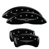 MGP 4 Caliper Covers Engraved Front & Rear Style 1/Chrysler Wing Black finish silver ch thumbnail 8