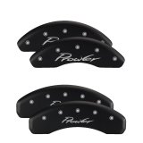 MGP 4 Caliper Covers Engraved Front & Rear Style 1/Chrysler Wing Black finish silver ch thumbnail 7