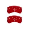 MGP Rear set 2 Caliper Covers Engraved Rear S197/Bar & Pony Red finish silver ch thumbnail 7