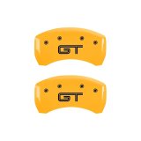 MGP Rear set 2 Caliper Covers Engraved Rear GT Yellow finish black ch thumbnail 3