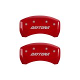 MGP 4 Caliper Covers Engraved Front & Rear Daytona Red finish silver ch thumbnail 9