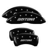 MGP 4 Caliper Covers Engraved Front & Rear Daytona Black finish silver ch thumbnail 3