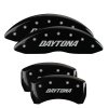 MGP 4 Caliper Covers Engraved Front & Rear Daytona Black finish silver ch thumbnail 8
