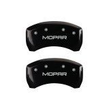 MGP 4 Caliper Covers Engraved Front & Rear MOPAR Black finish silver ch thumbnail 9