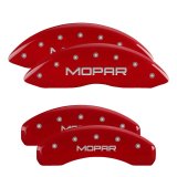MGP 4 Caliper Covers Engraved Front & Rear MOPAR Red finish silver ch thumbnail 5