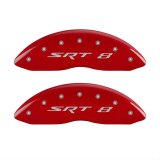 MGP 4 Caliper Covers Engraved Front & Rear SRT8 Red finish silver ch thumbnail 1