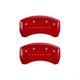 MGP 4 Caliper Covers Engraved Front & Rear Crossfire Red finish silver ch thumbnail 2
