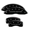 MGP 4 Caliper Covers Engraved Front & Rear C6/Corvette Black finish silver ch thumbnail 5