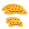 MGP 4 Caliper Covers Engraved Front & Rear C6/Corvette Yellow finish black ch thumbnail 5