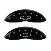 MGP Front set 2 Caliper Covers Engraved Front Bowtie Black finish silver ch thumbnail 7